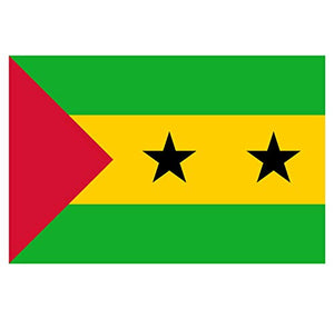 Supstick Lot de 8 Autocollants Stickers Drapeau de Pays Nation ile sao Tome Principe Format 3x2cm