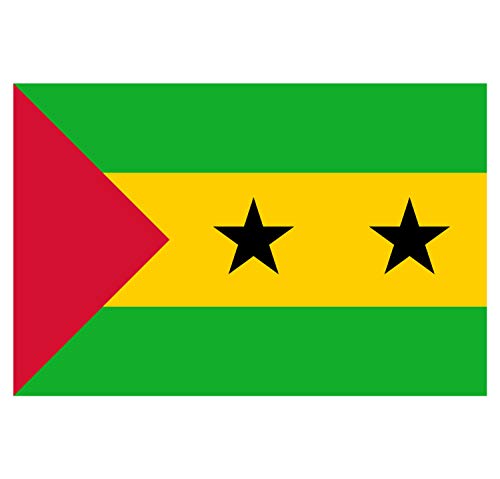 Supstick Lot de 8 Autocollants Stickers Drapeau de Pays Nation ile sao Tome Principe Format 3x2cm