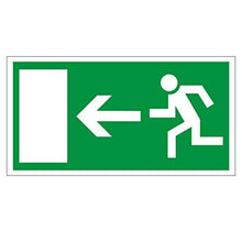 Supstick Autocollant Stickers Sortie de Secours flèche directionnelle Gauche Format 25x13cm - supstick.fr