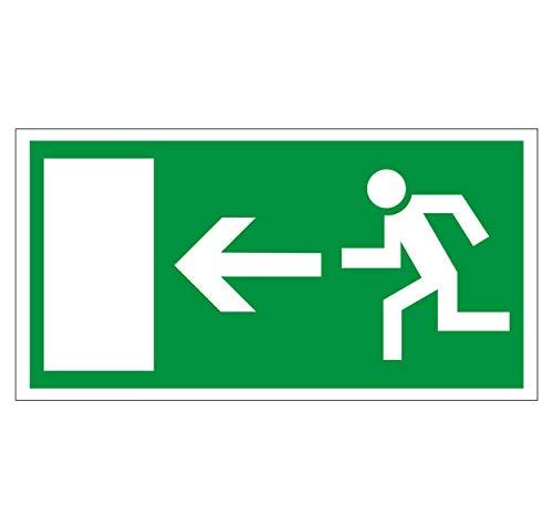 Supstick Autocollant Stickers Sortie de Secours flèche directionnelle Gauche Format 10x5,5cm - supstick.fr