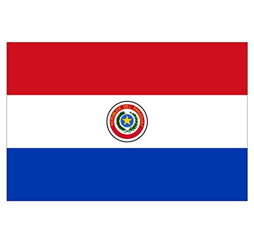 Supstick Lot de 8 Autocollants Stickers Drapeau de Pays Nation Paraguay Format 3x2cm