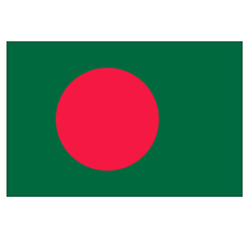 Panneau Rigide Format 18x12cm Drapeau de Pays Nation Bangladesh épaisseur 3mm