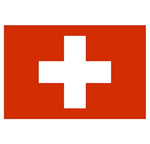 Supstick Lot de 8 Autocollants Stickers Drapeau de Pays Nation Suisse Format 3x2cm