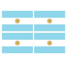 Supstick Lot de 4 Autocollants Stickers Drapeau de Pays Nation Argentine Format 12x8cm