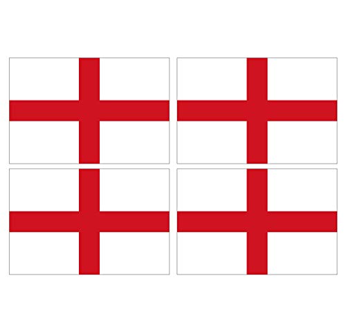 Supstick Lot de 4 Autocollants Stickers Drapeau de Pays Nation Angleterre Format 12x8cm