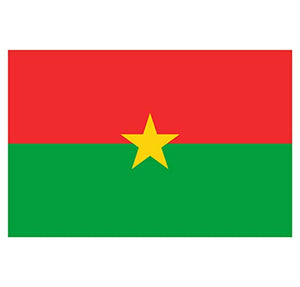 Supstick Lot de 8 Autocollants Stickers Drapeau de Pays Nation Burkina-Faso Format 3x2cm