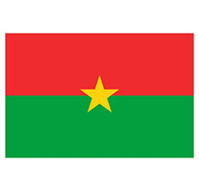 Panneau Rigide Format 18x12cm Drapeau de Pays Nation Burkina-Faso épaisseur 3mm