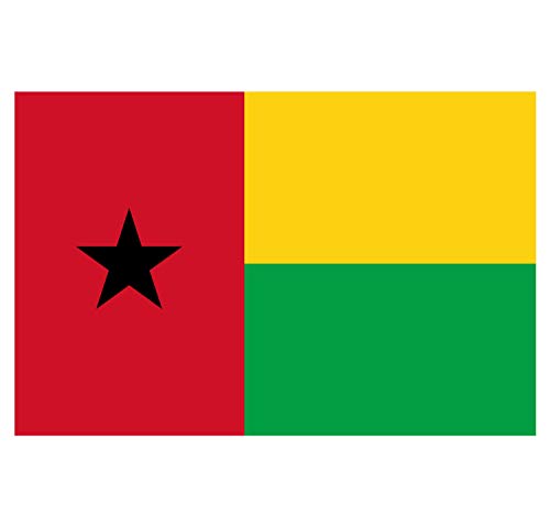 Supstick Lot de 8 Autocollants Stickers Drapeau de Pays Nation guinée-Bissau Format 3x2cm