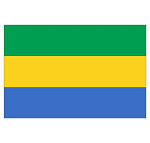 Supstick Autocollant Stickers Drapeau de Pays Nation Gabon Format 15x10cm