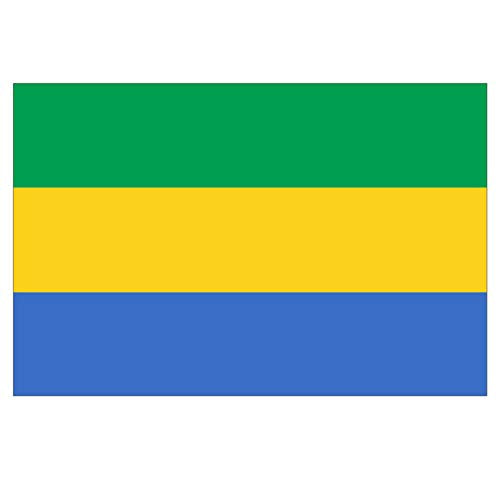 Supstick Autocollant Stickers Drapeau de Pays Nation Gabon Format 15x10cm