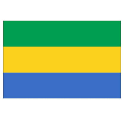 Panneau Rigide Format 18x12cm Drapeau de Pays Nation Gabon épaisseur 3mm