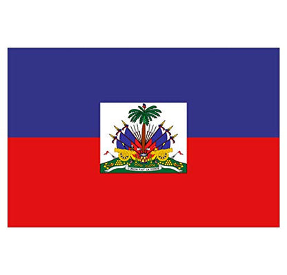 Panneau Rigide Format 15x10cm Drapeau de Pays Nation Haiti épaisseur 3mm
