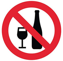 Autocollant Stickers Interdit de Boire Diamètre 20x20cm
