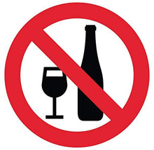 Autocollant stickers interdit de boire Diamètre 8x8cm - supstick.fr