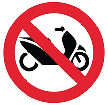 Panneau Rigide Interdit au Scooter Diamètre 25x25cm épaisseur 3mm
