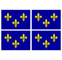 Supstick Lot de 4 Autocollants Stickers Drapeau de département région française ile de France Format 12x8cm