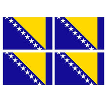 Supstick Lot de 4 Autocollants Stickers Drapeau de Pays Nation Bosnie Format 12x8cm