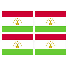 Supstick Lot de 4 Autocollants Stickers Drapeau de Pays Nation Tajikistan Format 12x8cm