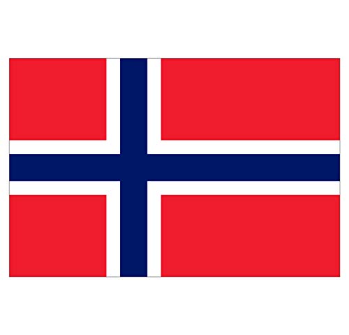 Supstick Lot de 8 Autocollants Stickers Drapeau de Pays Nation norvège Format 3x2cm