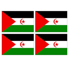 Supstick Lot de 4 Autocollants Stickers Drapeau de Pays Nation Sahara Occidental Format 12x8cm