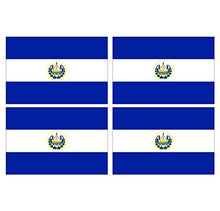 Supstick Lot de 4 Autocollants Stickers Drapeau de Pays Nation Salvador Format 12x8cm