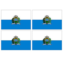 Supstick Lot de 4 Autocollants Stickers Drapeau de Pays Nation san Marin Format 12x8cm