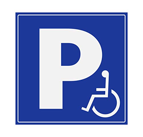 Supstick Autocollants Stickers Handicapé - Personne à mobilité réduite Parking handicapés 25x25cm