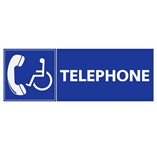 Supstick Autocollants Stickers Handicapé - Personne à mobilité réduite téléphone Format rectangulaire 24x8cm