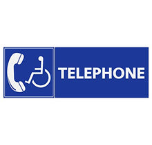 Supstick Autocollants Stickers Handicapé - Personne à mobilité réduite téléphone Format rectangulaire 24x8cm