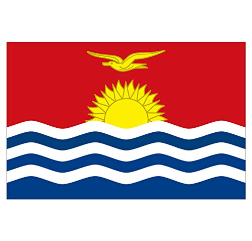 Panneau Rigide Format 18x12cm Drapeau de Pays Nation Kiribati épaisseur 3mm