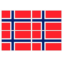 Supstick Lot de 4 Autocollants Stickers Drapeau de Pays Nation iles de bouvet Format 12x8cm