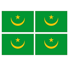 Supstick Lot de 4 Autocollants Stickers Drapeau de Pays Nation Mauritanie Format 12x8cm