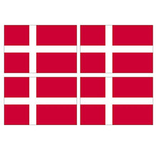 Supstick Lot de 4 Autocollants Stickers Drapeau de Pays Nation Danemark Format 12x8cm