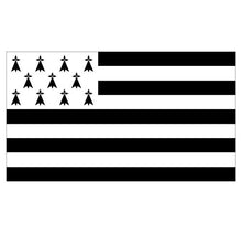 Supstick Lot de 8 Autocollants Stickers Drapeau de région française Bretagne Format 3x2cm