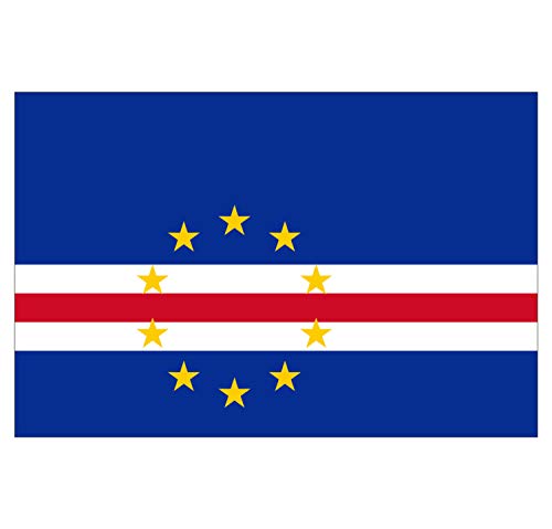 Supstick Autocollant Stickers Drapeau de Pays Nation Cap-Vert Format 18x12cm