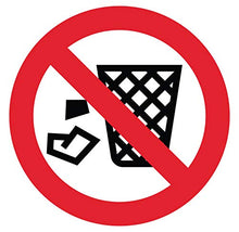 Panneau Rigide Interdit de Jeter des déchets au Sol Diamètre 20x20cm épaisseur 3mm