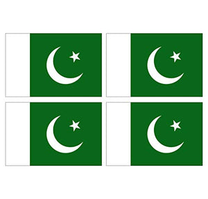 Supstick Lot de 4 Autocollants Stickers Drapeau de Pays Nation Pakistan Format 6x4cm