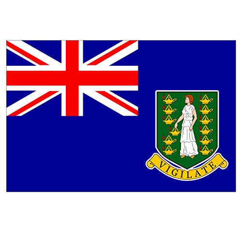 Panneau Rigide Format 18x12cm Drapeau de Pays Nation ile-Vierge-Britannique épaisseur 3mm
