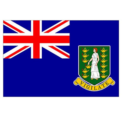 Panneau Rigide Format 18x12cm Drapeau de Pays Nation ile-Vierge-Britannique épaisseur 3mm