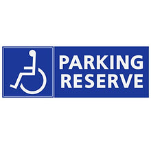 Supstick Autocollants Stickers Handicapé - Personne à mobilité réduite Parking handicapés 2 Places réservées fomrat rectangulaire 10x30cm