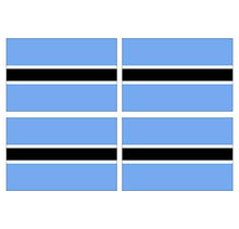 Supstick Lot de 4 Autocollants Stickers Drapeau de Pays Nation Botswana Format 12x8cm