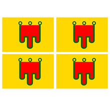 Supstick Lot de 4 Autocollants Stickers Drapeau de département région française Auvergne-Rhone-Alpes Format 12x8cm