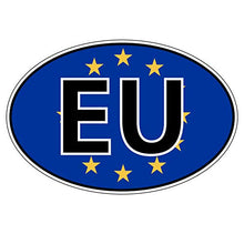 Panneau Rigide Automobile Europe Union Européenne 25x17cm découpe à la Forme épaisseur 3mm