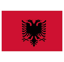 Supstick Lot de 8 Autocollants Stickers Drapeau de Pays Nation Albanie Format 3x2cm