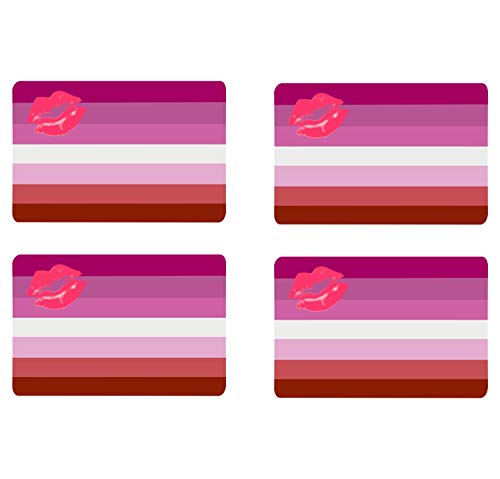 Supstick Drapeau Lesbienne Kiss Lot de 4 Format 6X4CM