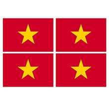 Supstick Lot de 4 Autocollants Stickers Drapeau de Pays Nation Vietnam Format 12x8cm