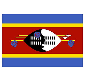 Supstick Autocollant Stickers Drapeau de Pays Nation eswatini Format 15x10cm