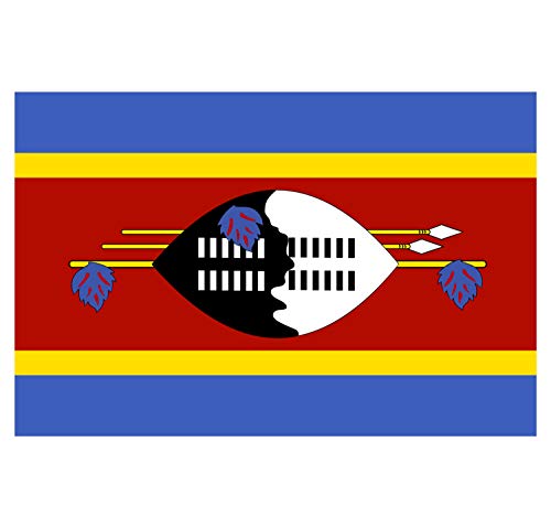 Supstick Autocollant Stickers Drapeau de Pays Nation eswatini Format 18x12cm