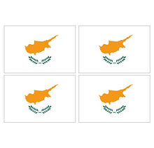 Supstick Lot de 4 Autocollants Stickers Drapeau de Pays Nation Chypre Format 12x8cm
