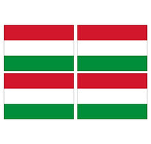 Supstick Lot de 4 Autocollants Stickers Drapeau de Pays Nation Hongrie Format 12x8cm